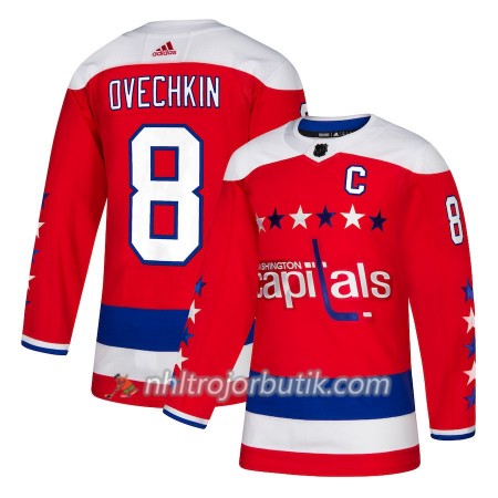 Män Ishockey Washington Capitals Tröja Alexander Ovechkin 8 Alternate Adidas 2018-19 Authentic